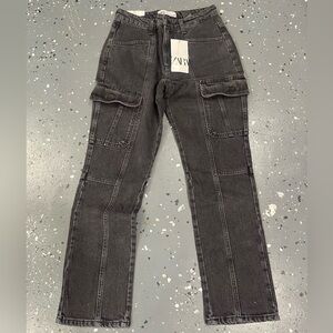 Zara Dark Gray Cargo Pants